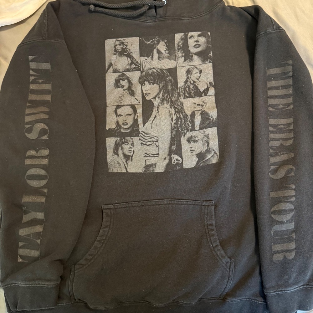 Taylor Swift The Eras Tour Hoodie Black Collage Graphic, Official Tour Merch, 3X